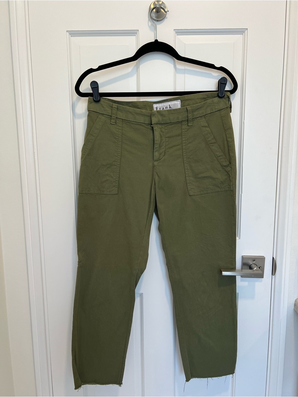 Frank & Eileen Blackrock Olive Utility Chinos Green Pants size 6